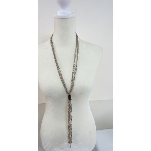 Beige/Pink Sparkly Bead 2 Tier Necklace 22" Boho Whimsigoth Cottagecore Dainty - Picture 1 of 4